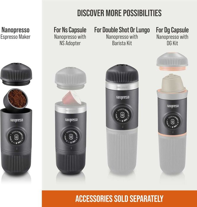 Преносима еспресо машина WACACO Nanopresso (18 бара)