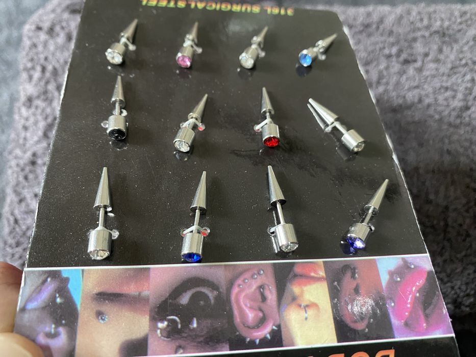 Body Piercing set 12 buc otel chirugical L316