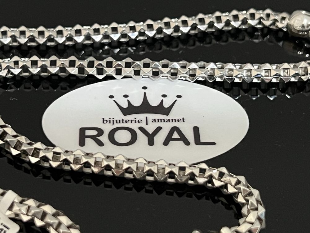 Bijuteria Royal CB : Colier damă aur alb 18K 750 28,10 grame