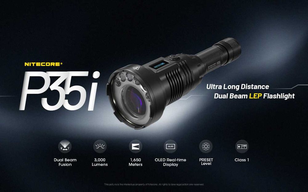 Lanterna Nitecore P35i 3000 lumeni 1650m LEP si LED