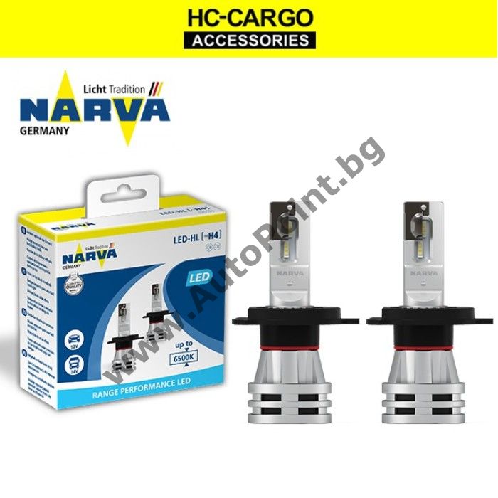 LED крушки NARVA H4 6500K Range Performance