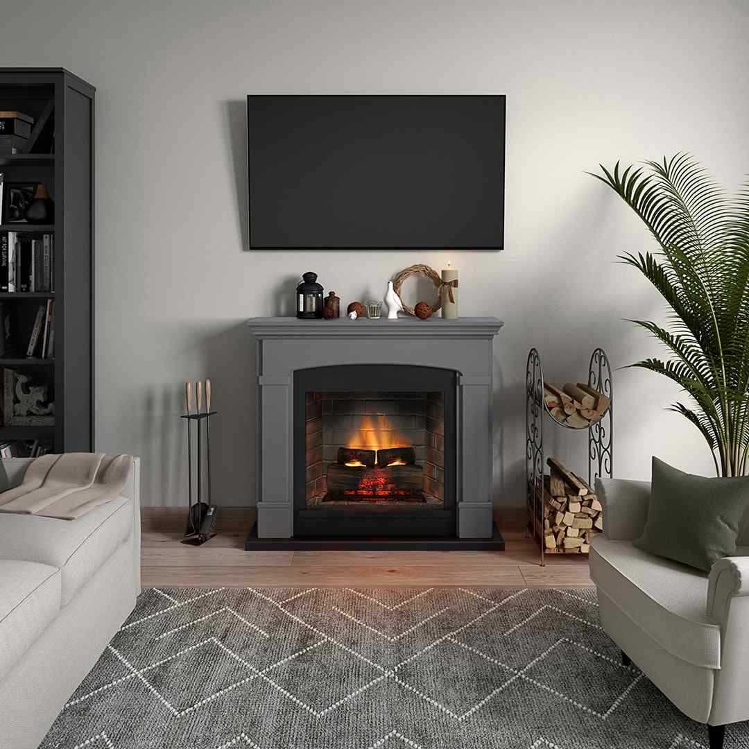 Semineu electric decorativ cu sunet integrat si caldura PowerFlame 2