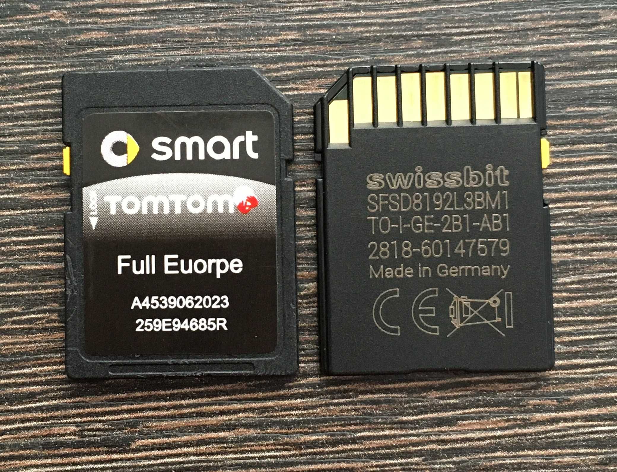 2025год. SMART 453 TomTom SD Card Europe & UK & Turkey Сд Карта Смарт