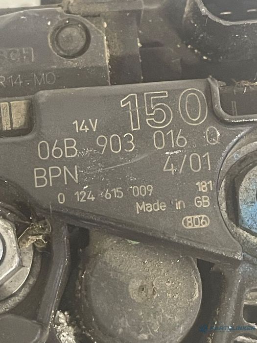 Alternator AUDI A4 II 8E2, B6 2000 - 2005 2.0B ALT 06B903016Q