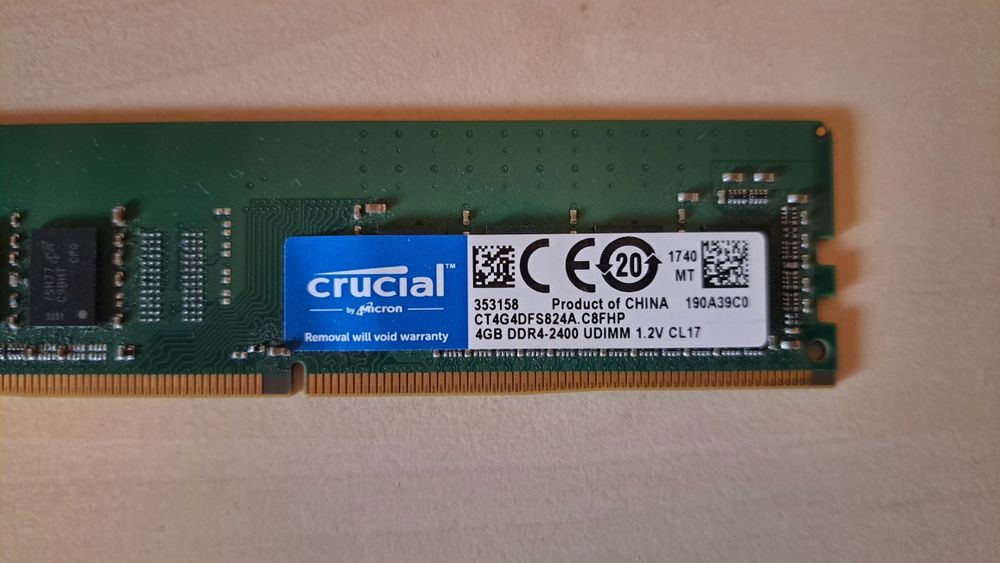 RAM 4Gb DDR4 2400mhz Crucial
