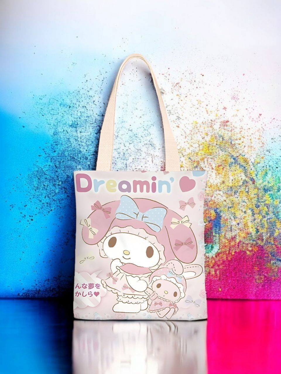 Сумка-шопер с Kuromi, Cinnamoroll и My Melody