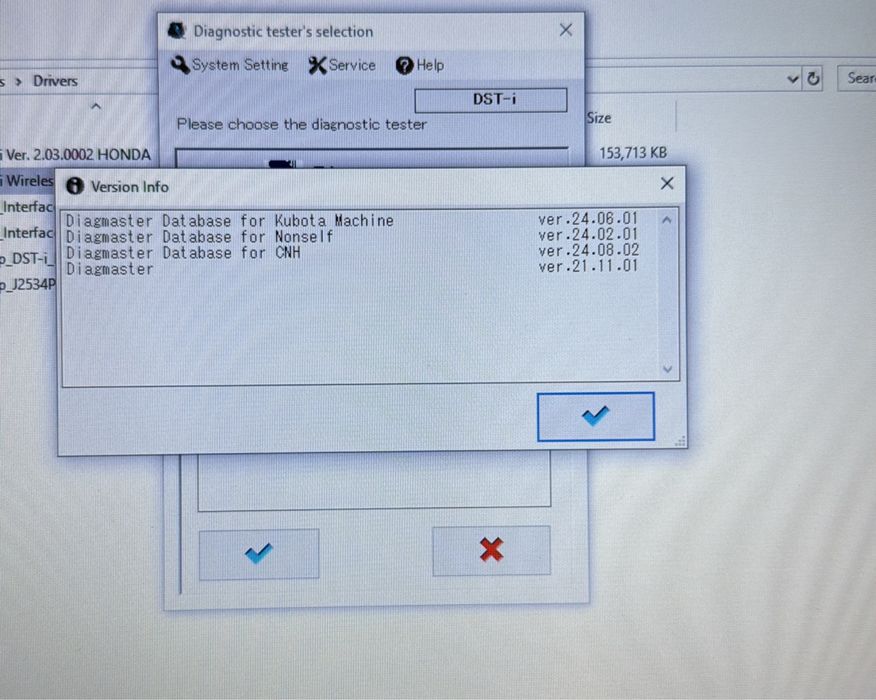 Tester/Diagnoza KUBOTA Tacheuchi HINO, Soft 2024 in limba Engleza
