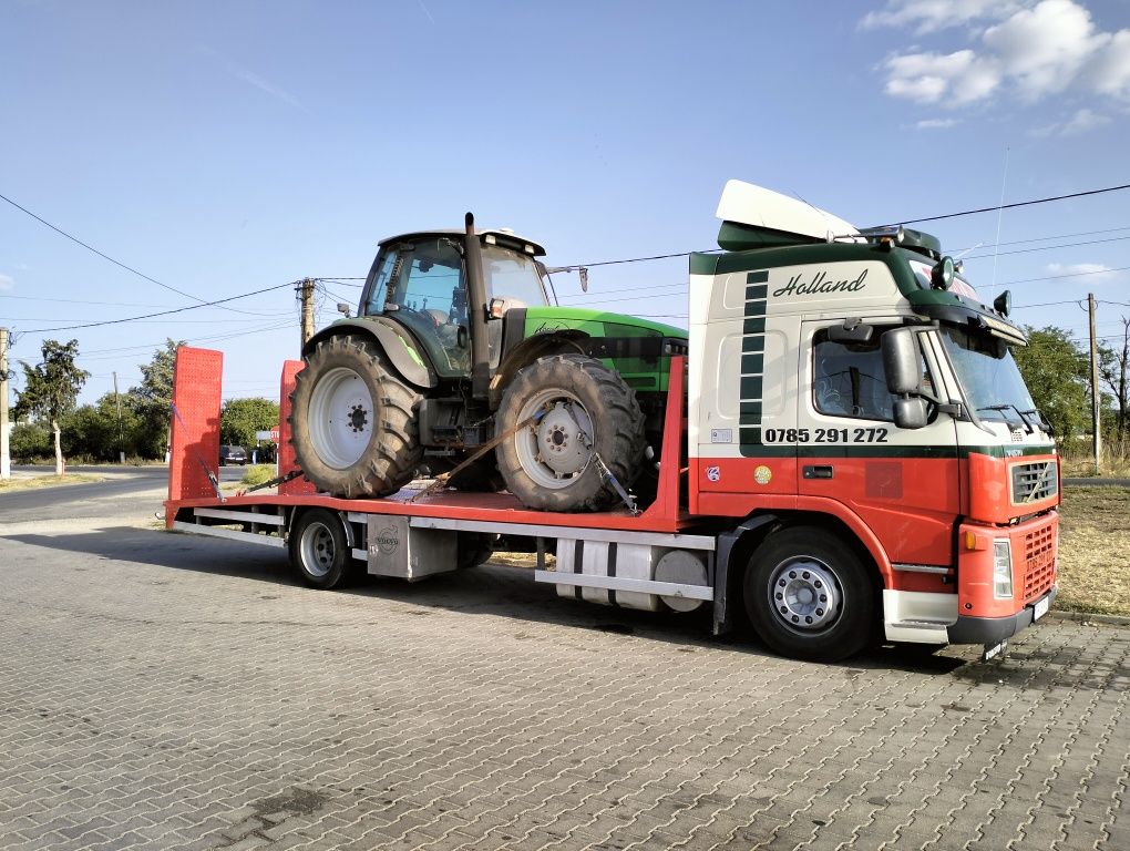 Tractari auto Teleorman Platforma transport utilaje tractor buldo vola