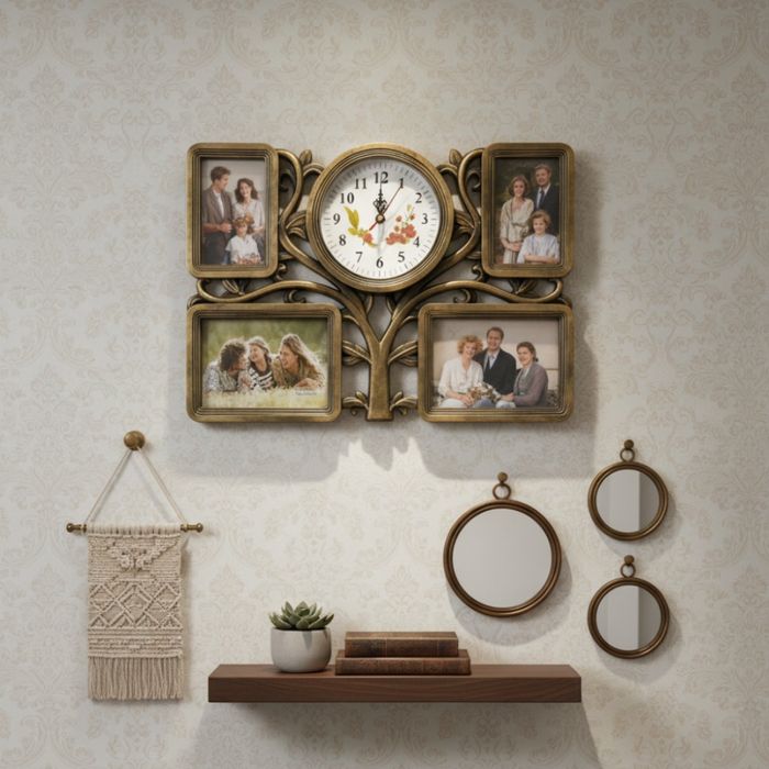Рамка за снимки с часовник 2 в 1 - Дървото на живота