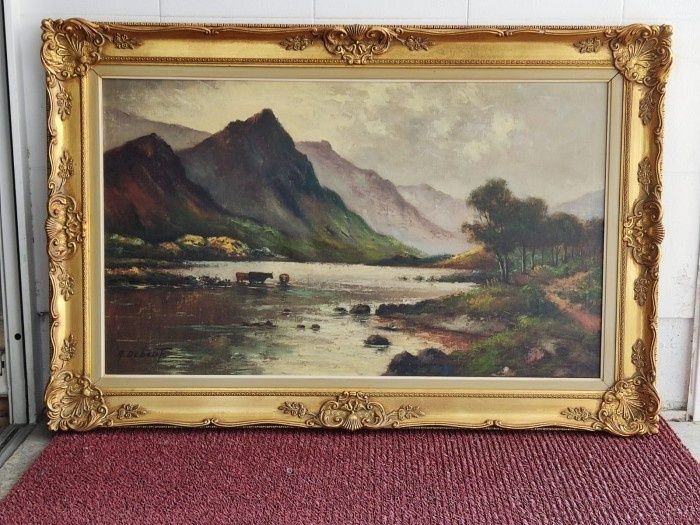 Tablou deosebit antic in ulei pe pânză