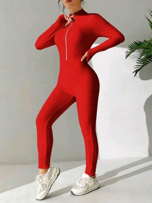 Salopetă roșie fitness/sport+sutien