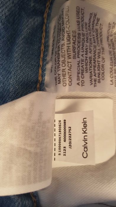 Светло сини дънки Calvin Klein Jeans за момиче с р-р W27 = S