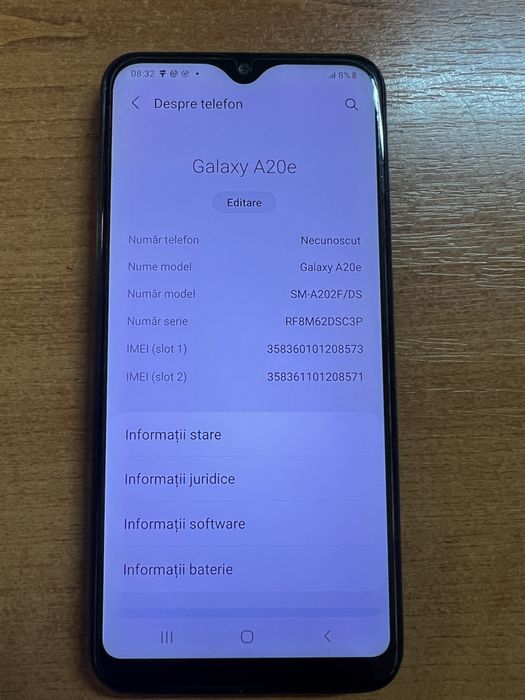 Telefon Samsung Galaxy A20e 32 gb stare buna
