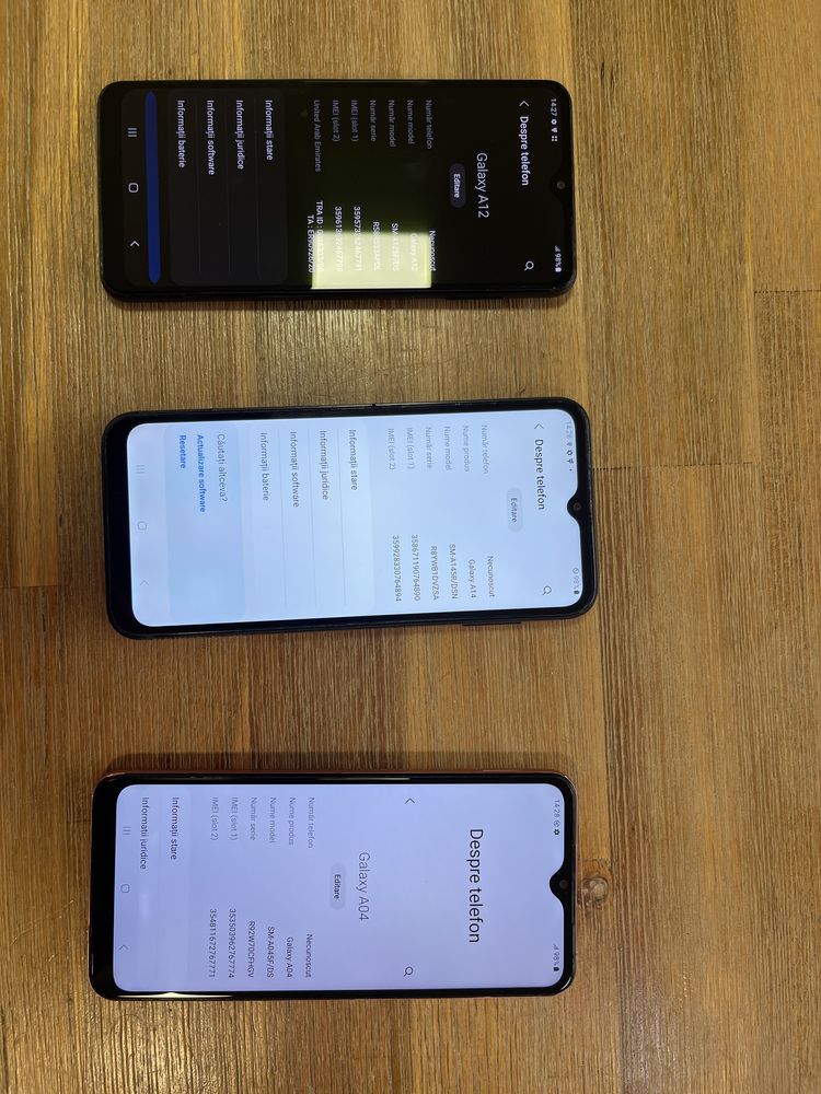 Samsung Galaxy A14 A12 si A04