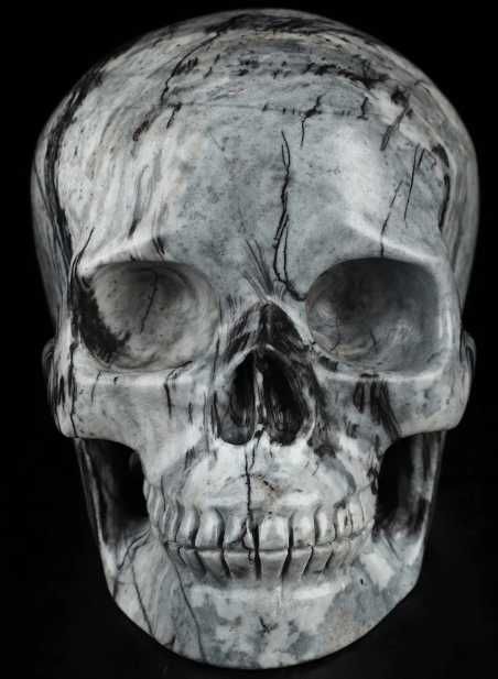 Craniu Cristal Natural - Jasp Black Network (~1 kg)