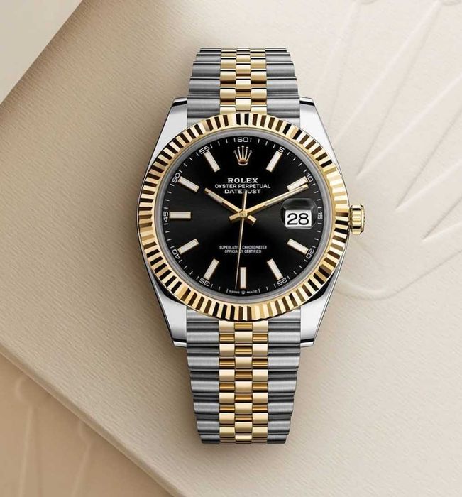 Rolex Datejust Gold/Silver Black AUTOMATIC 2025 Luxury Edition 41 mm