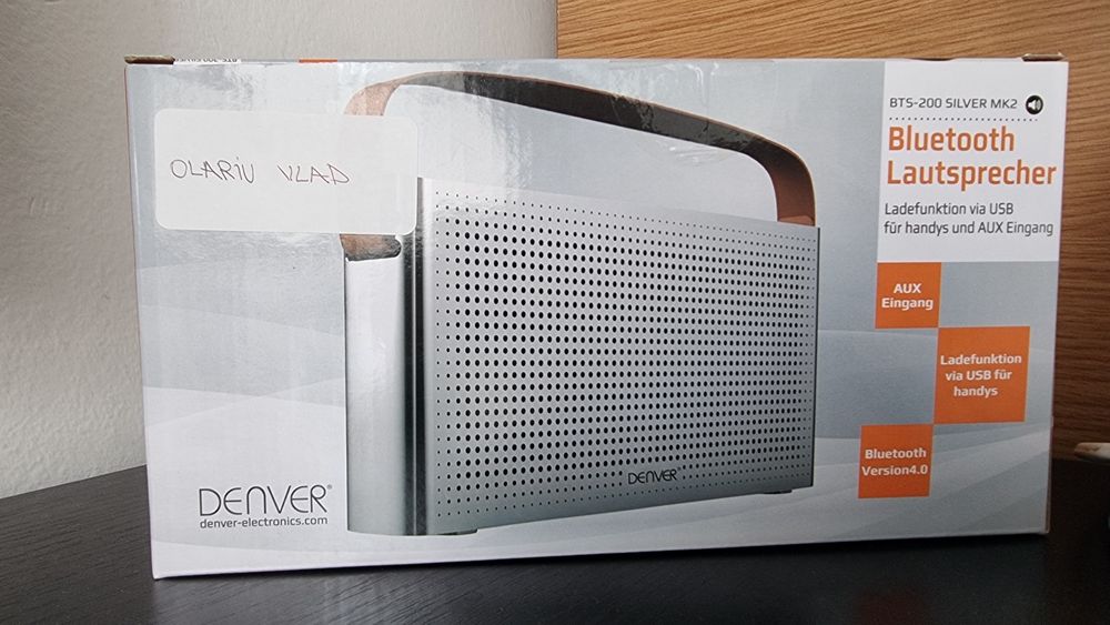 Boxă wireless nouă, sigilată + Căști Panasonic noi, sigilate. 300 lei