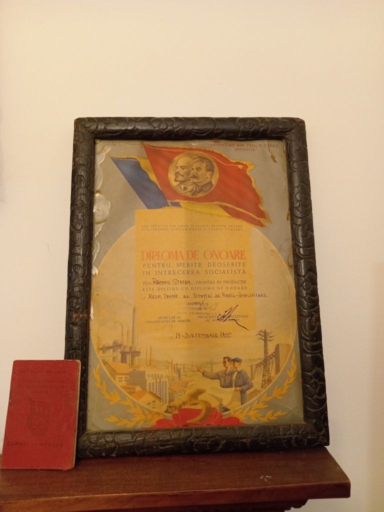 Unicat, Diploma de onoare pt merite deosebite