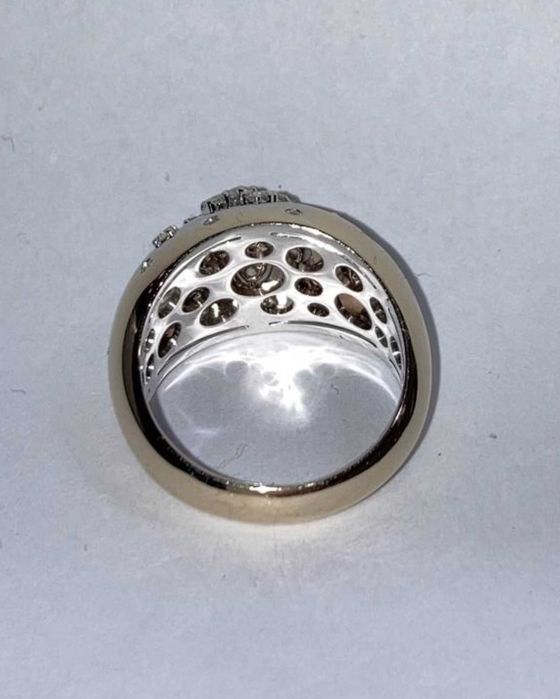 Inel Aur alb 18k+ 24 diamante de calitate 0.51ct colecția Damiani 10gr