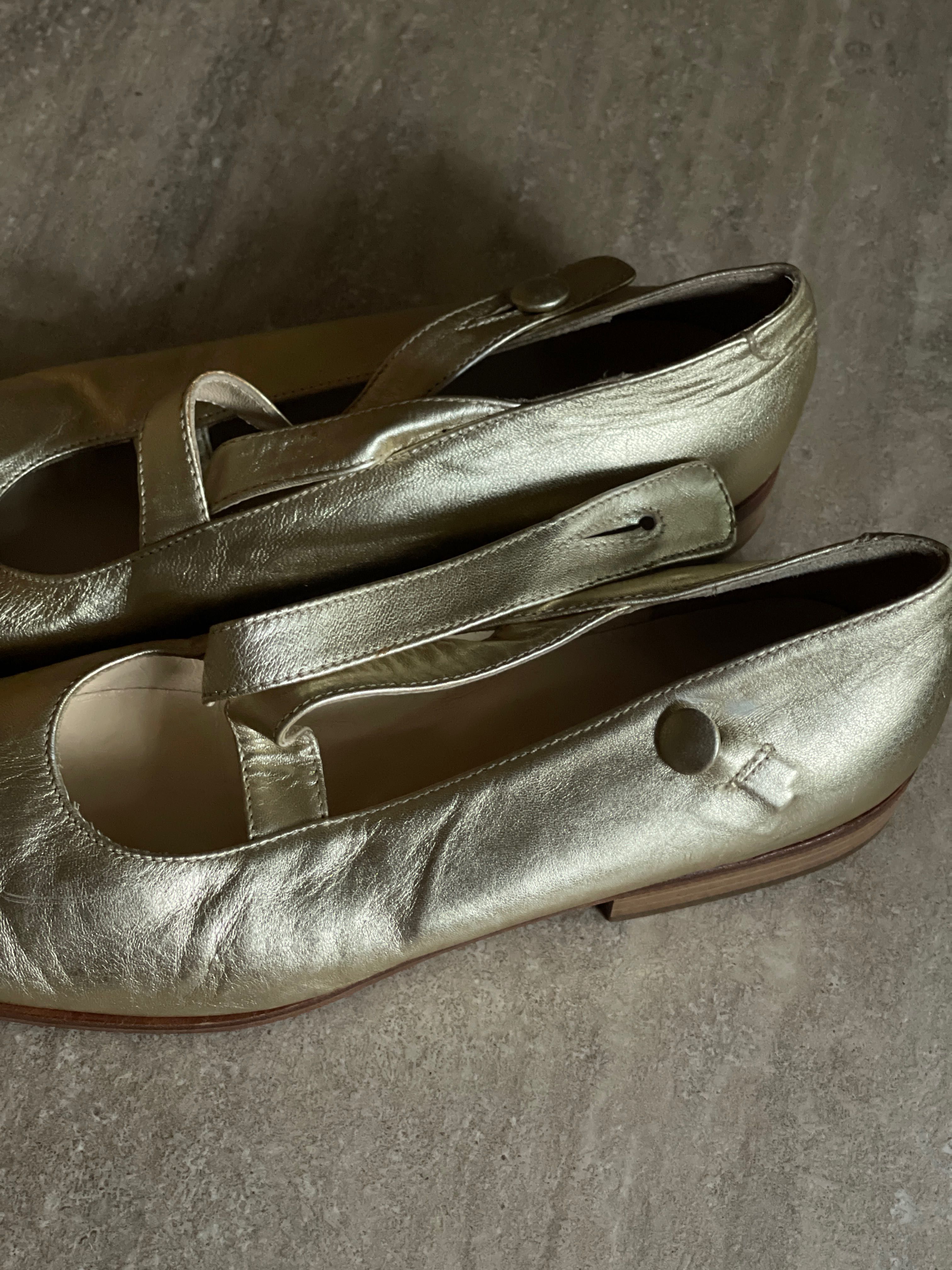 Балеринки Mary Janes Esprit limited златист 39