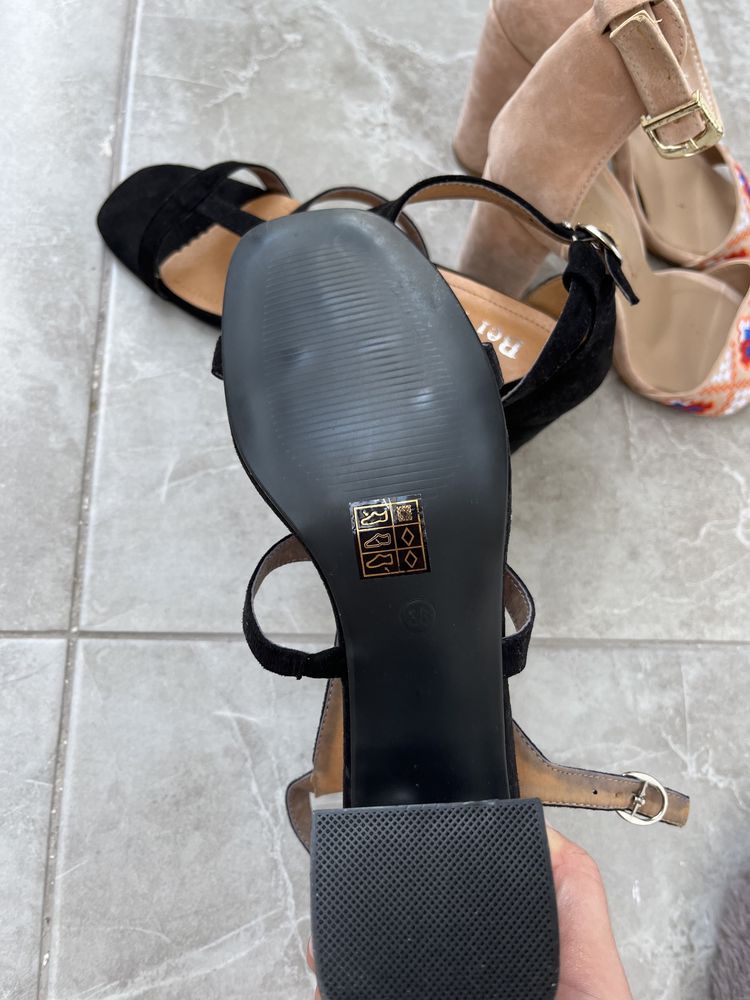 Sandale negre noi, mărimea 39