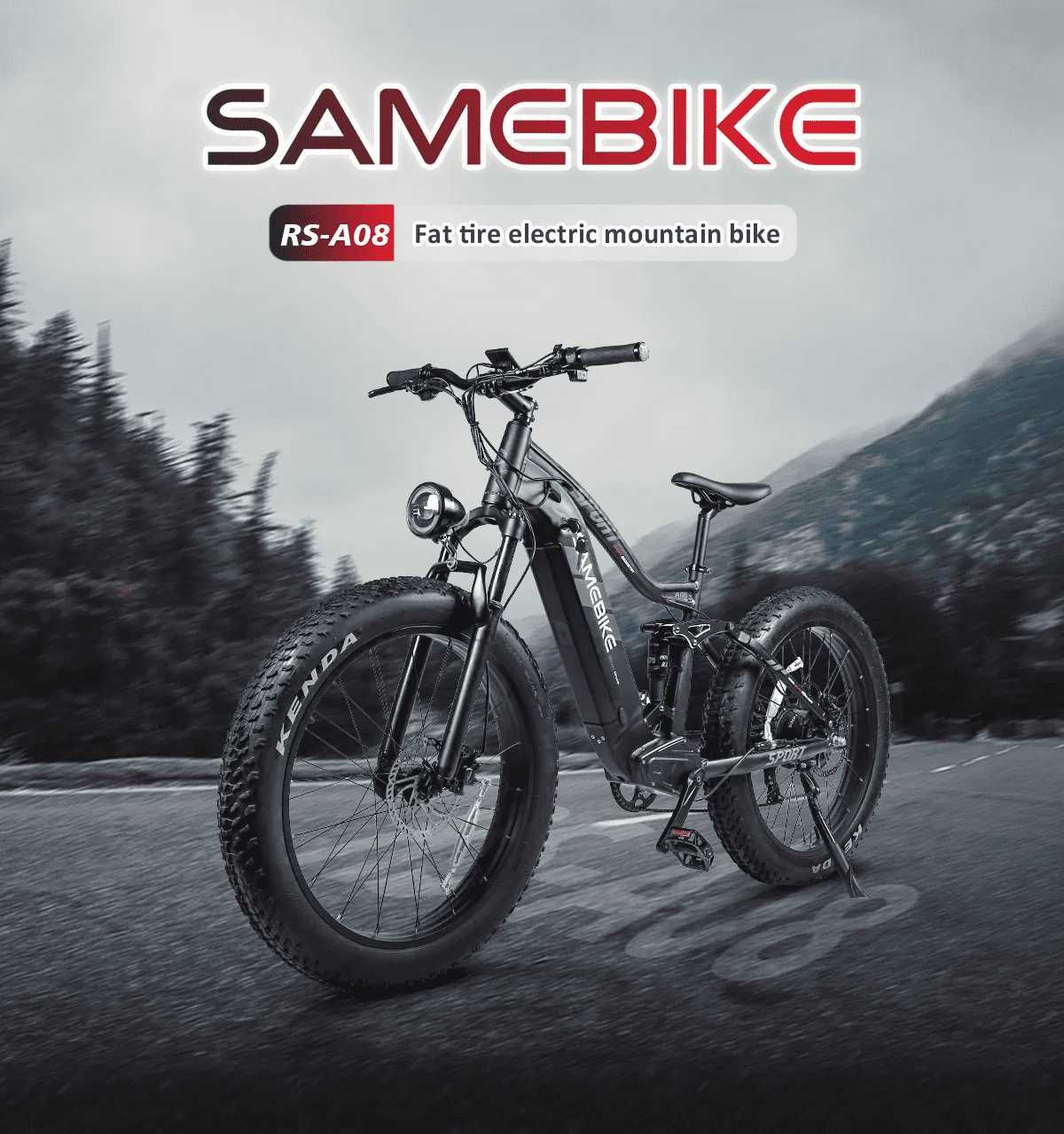 Bicicleta Electrica SAMEBIKE RS-A08, 750W, 35 km/h, 48V 17AH SAMSUNG