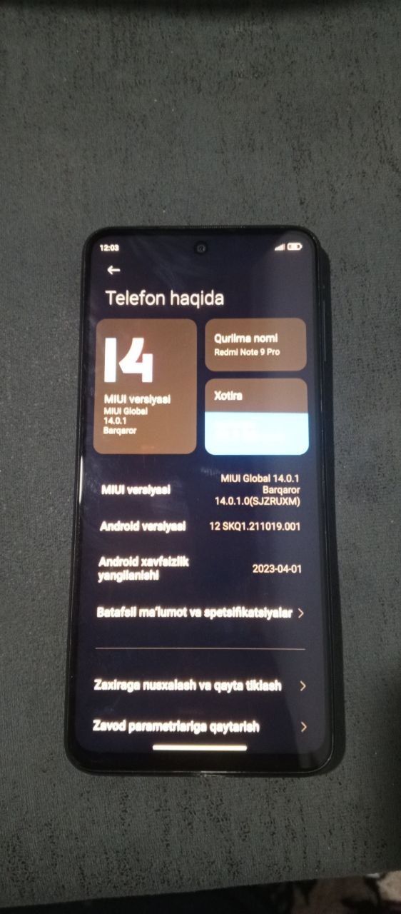 Xiaomi Redmi Not 9 Pro