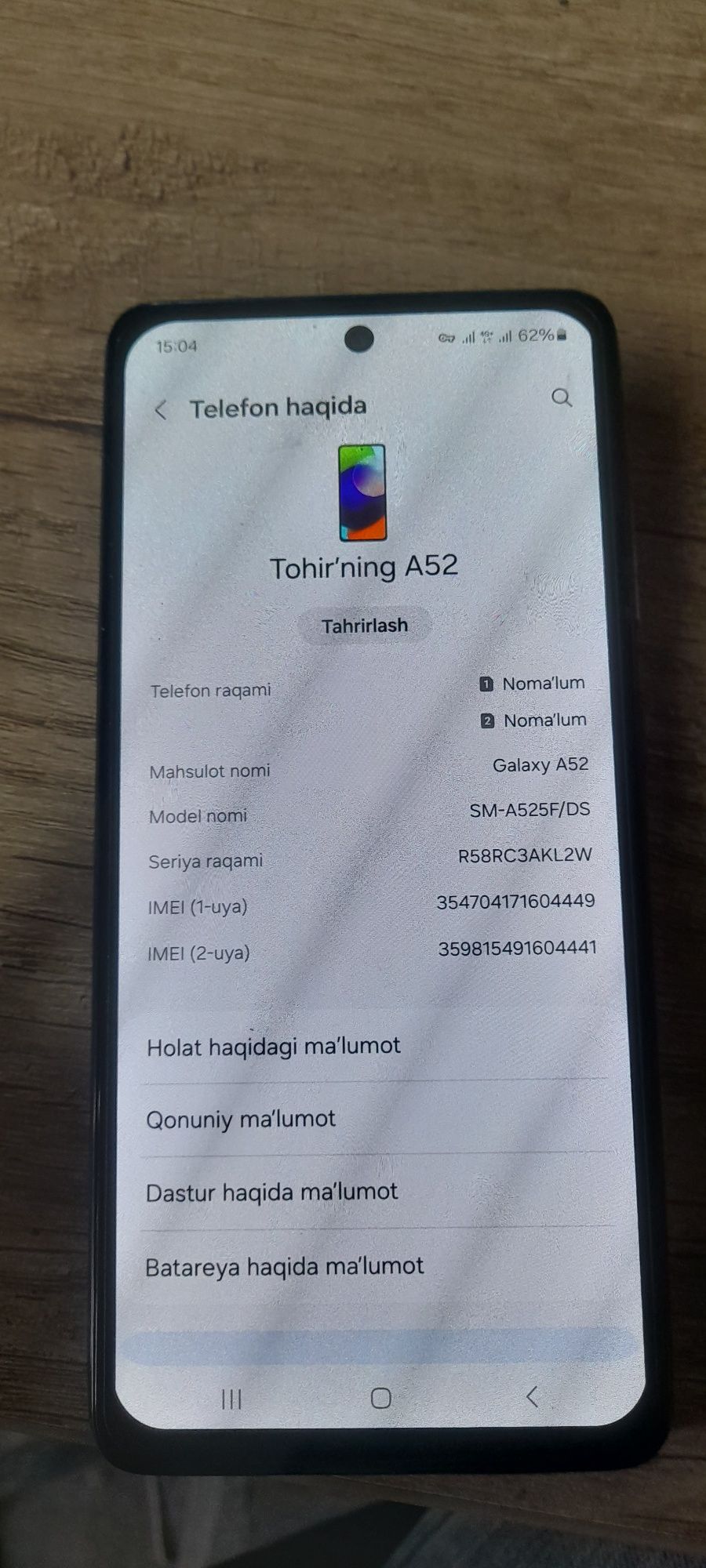 Samsung a 52 xolati idial