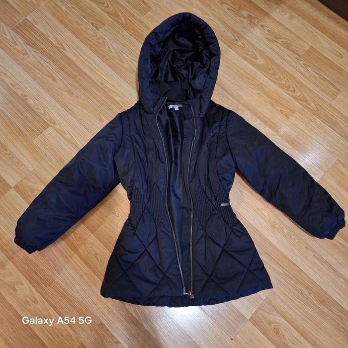 Черно вталено зимно яке