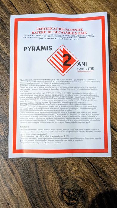 Baterie bucatarie noua + 2 ani garantie