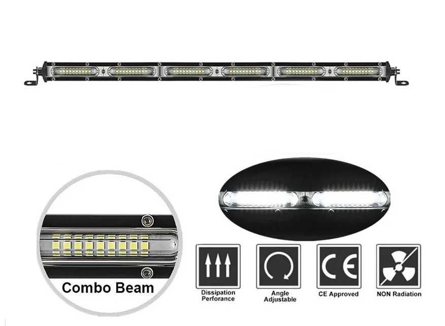 51 См 162W Мощен LED Лед Диоден Бар Ултра Тънък Халоген 12V 24V