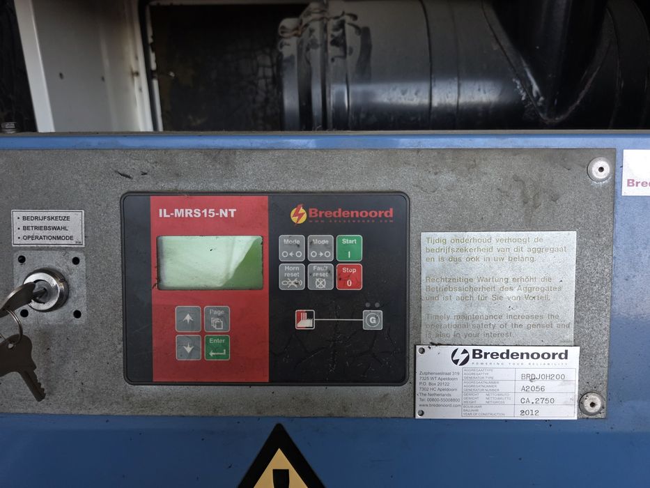 Generator Bredenoord 200kW, motor John Deere