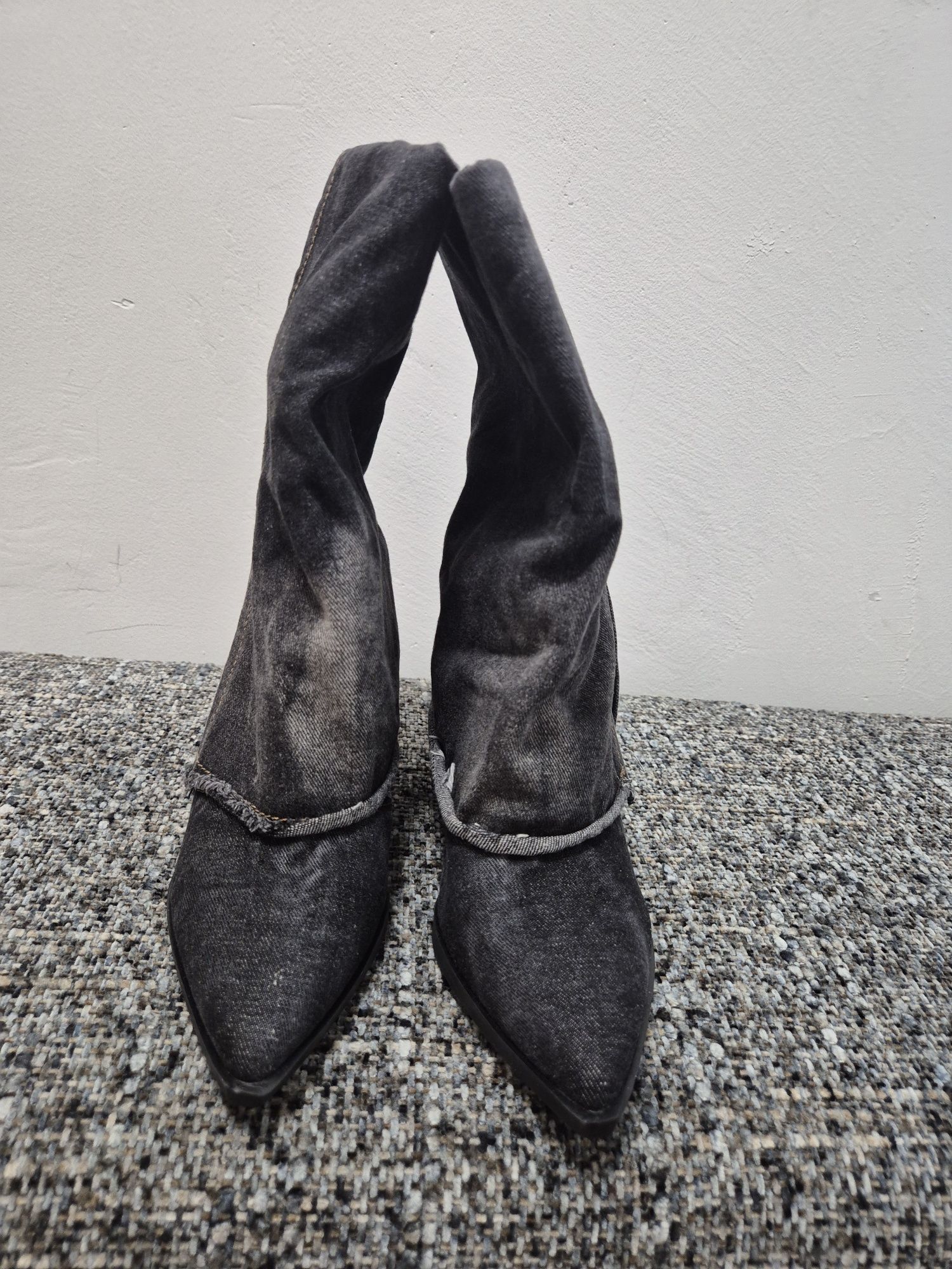 Дънкови боти от ,,EXLUSIVE JEANS"-р.38