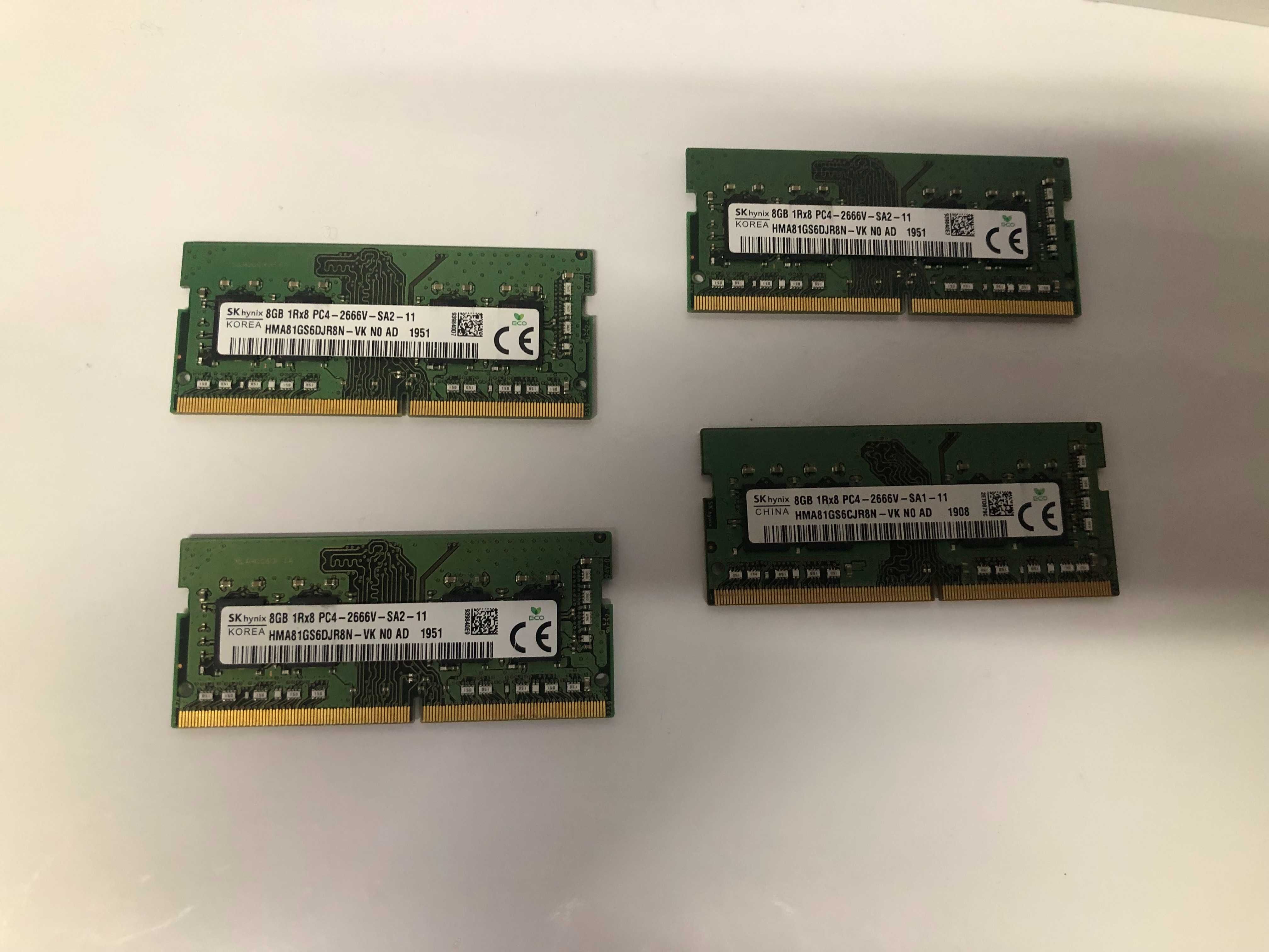 Memorii laptop Sodimm DDR4 8 Gb 2666 HYNIX HMA81GS6CJR8N, Garantie