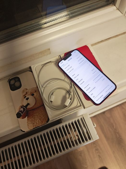 iPhone 13 Red 96%Bat 128GB Fullbox totul original liber retea