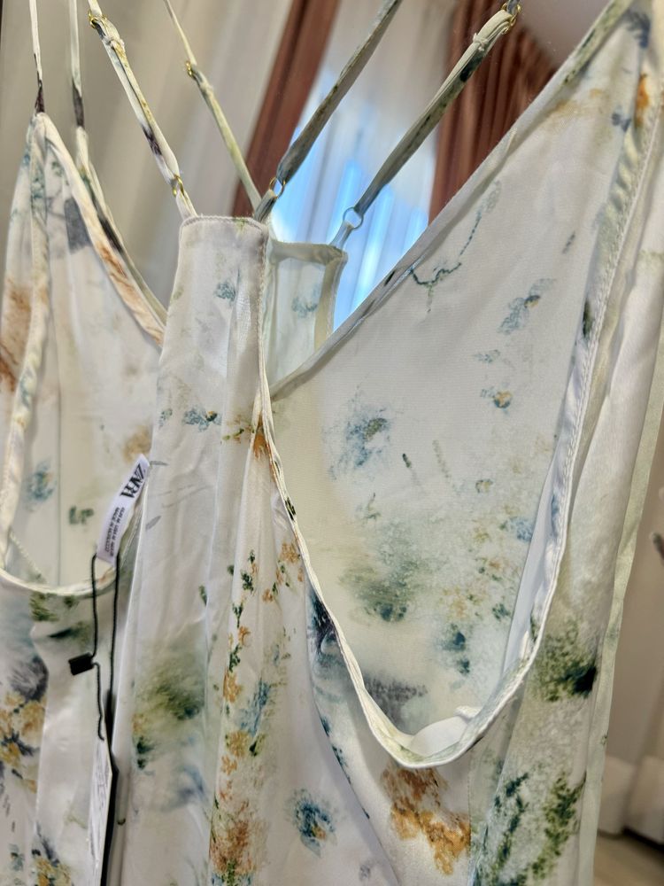 Rochie maxi inflorata tip furou Zara cu bretele reglabile mărimea M