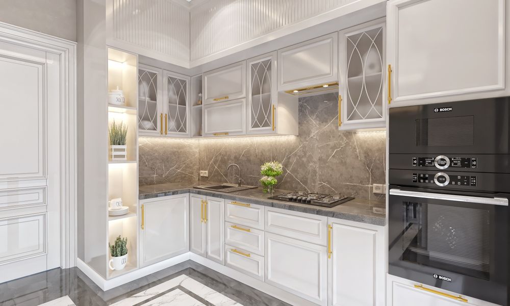 Кухонный мебель из шпона и итальянского фасада!!!