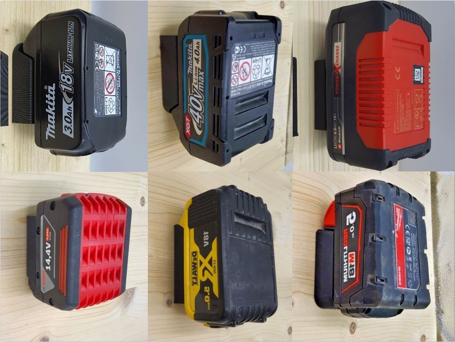 Suport acumulatori (Makita, Bosch, DeWalt, etc)
