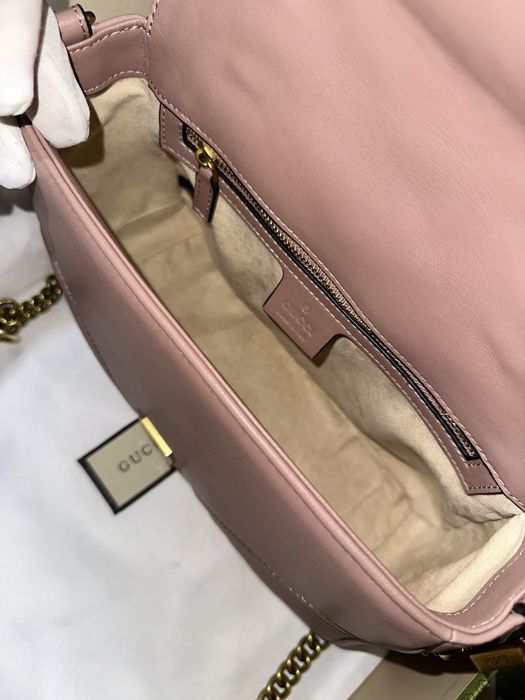 Geanta dama gucci marmont 26cm dusty pink