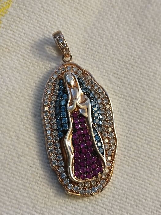 Pandativ argint masiv 925 cu zirconi