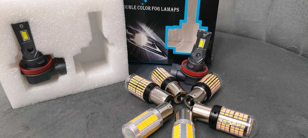 Set (2 bucati) becuri LED 21W semnalizare galben portocaliu chihlimbar