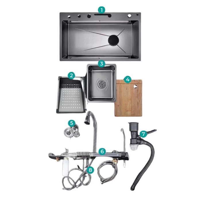 Chiuveta multifunctionala accesorii incluse afisaj temperatura 750x460