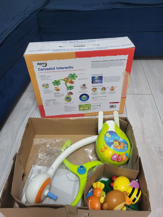 De vânzare patut copii cu saltea,gri+cantar bebe+carusel pătuț