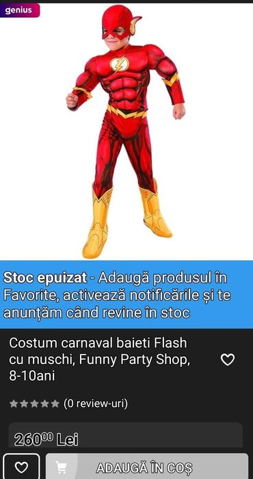 Costum THE FLASH 8-10 ani