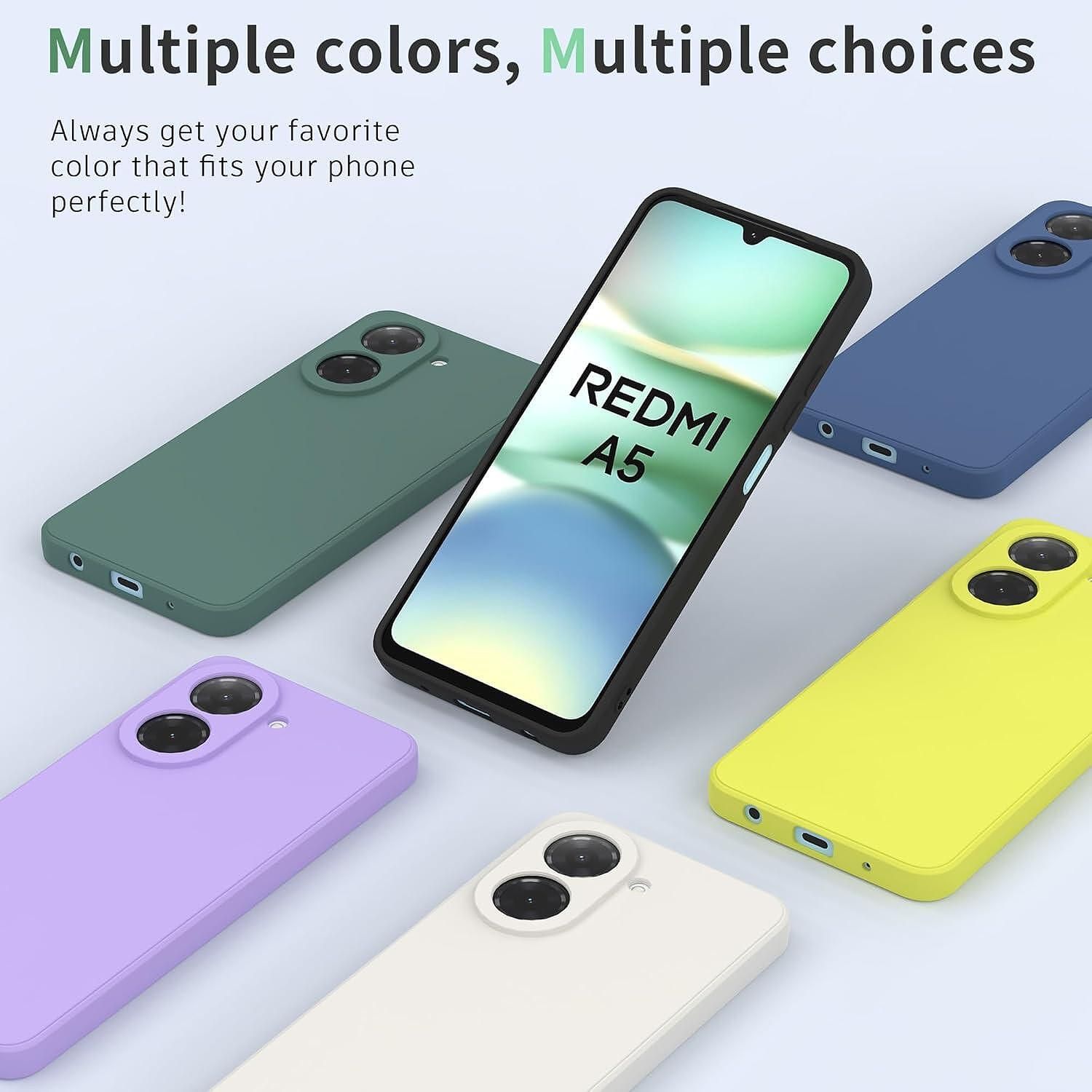 Матов Силиконов Кейс за Xiaomi Redmi A5 - Черен