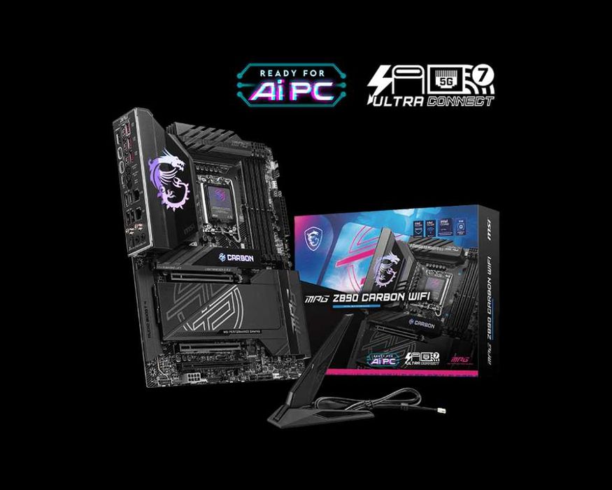 Новая материнская плата MSI MPG Z890 CARBON WIFI. Сокет LGA 1851.