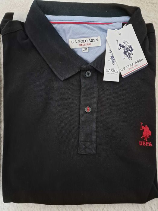 Tricou US Polo Assn | Barbati | 2XL | Regular | Negru si Gri