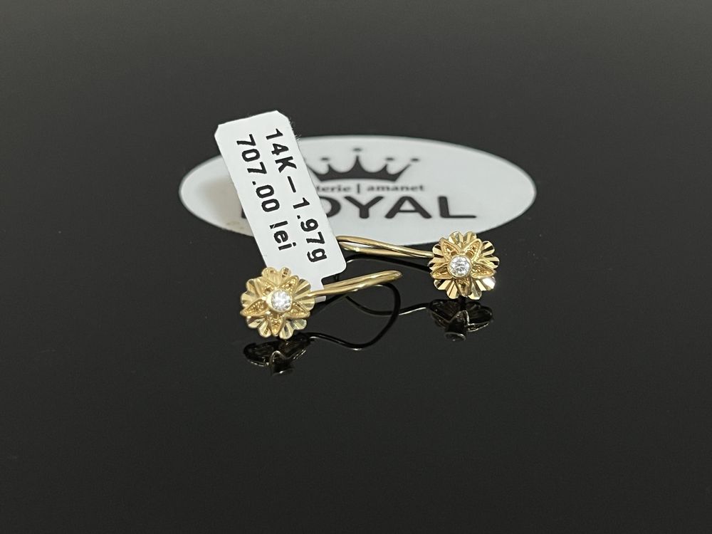 Bijuteria Royal CB : Cercei aur 14K 1,97 grame