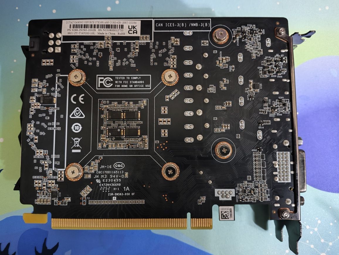 Видеокарта Zotac GTX 1650 4gb gddr6