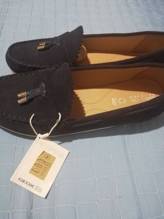 Geox mocasini   de damă din piele